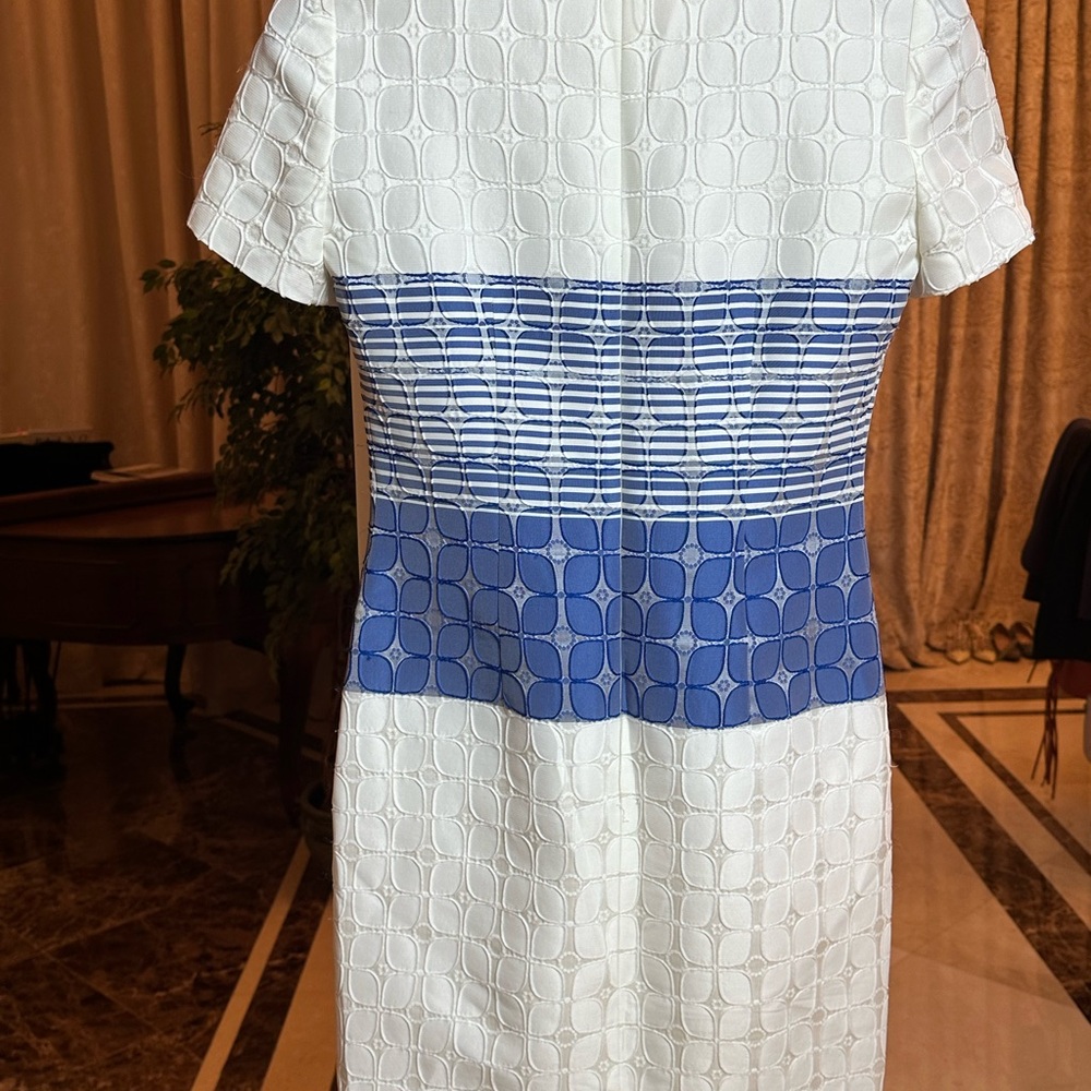 Roland USA Colorblock Textured Dress | Made in USA - Picture 3 of 12